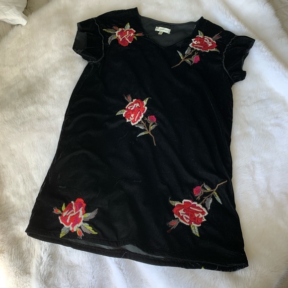 embroidered velvet dress - Picture 2 of 2